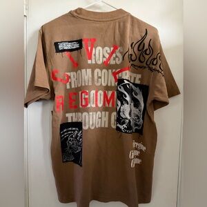 Civil Regime Blooming Men's Tee with Red Accents, Size Medium